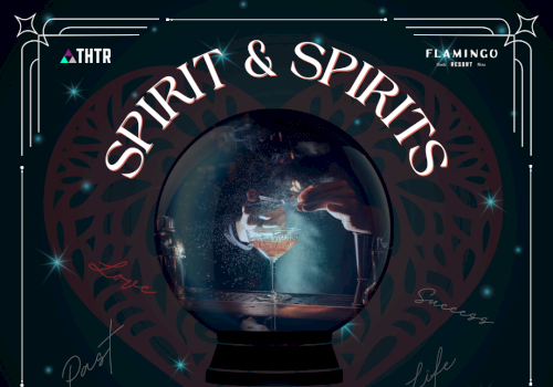 Promotional image for "Spirit & Spirits" event featuring psychic medium Jenessa, taking place on Feb. 12th at 7:00 PM.