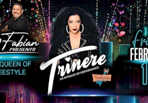 A promotional poster featuring DJ Fabian and Trinere, titled 